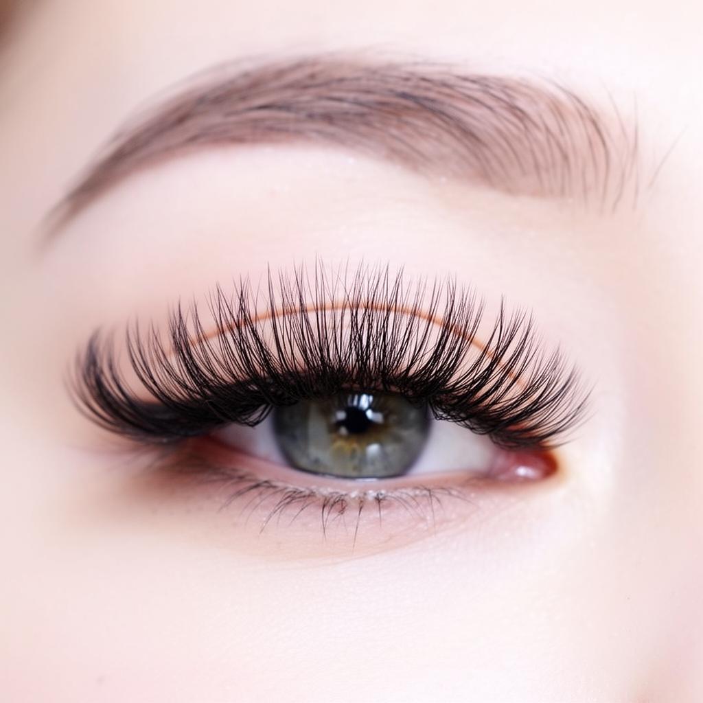 After — full volume lash set