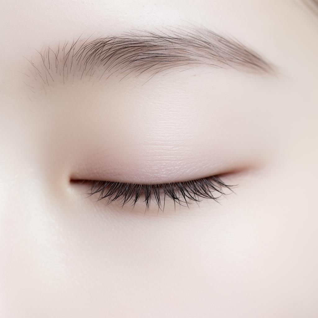 Before — natural lashes